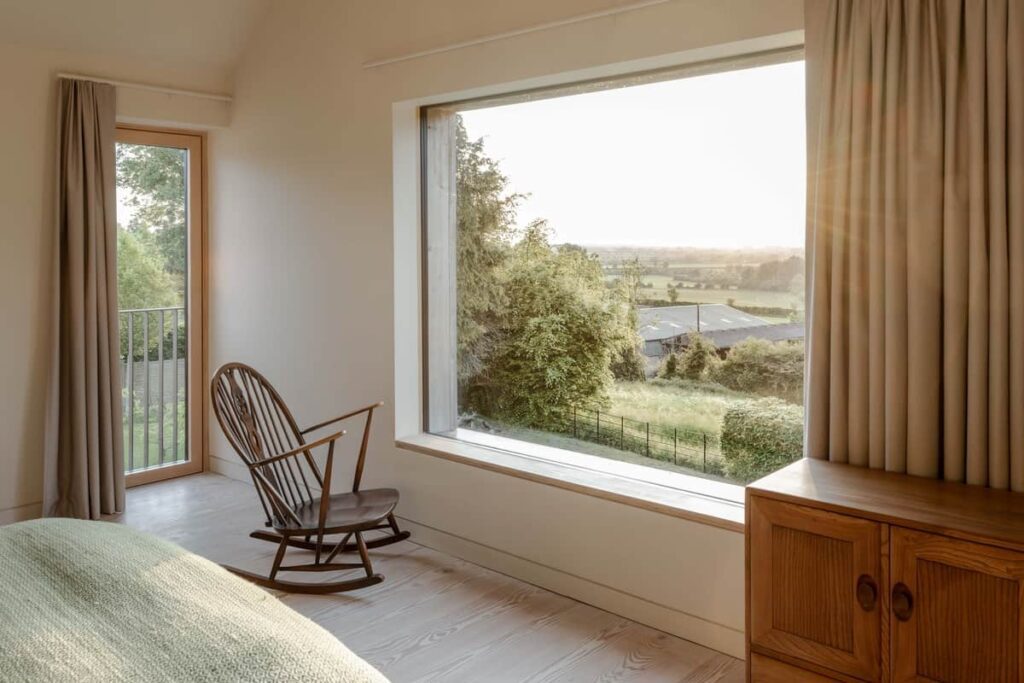 Vantage Modern French Tye Passive Orchard Project With Triple Glazing View From A Bedroom