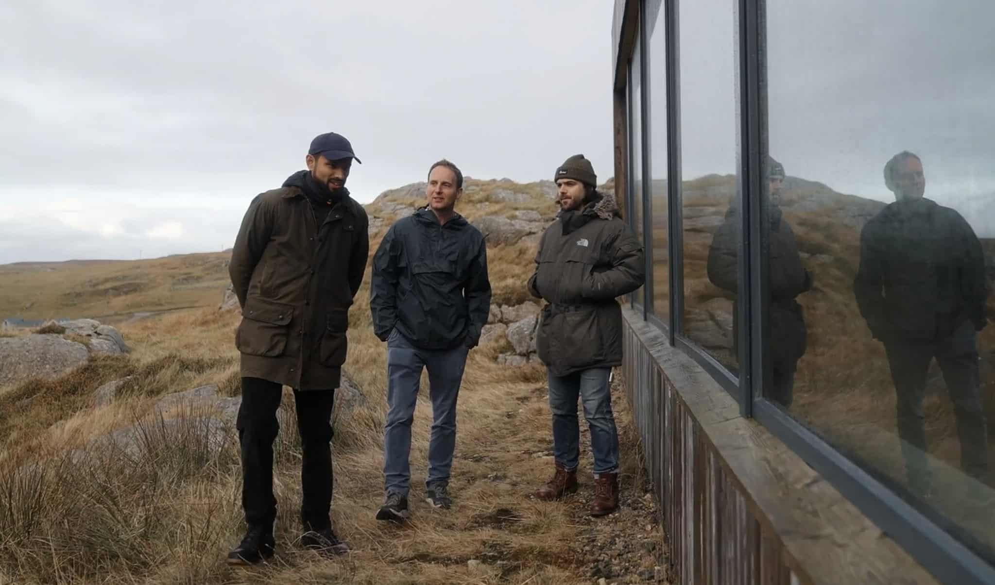 Justin Hyer on the set of Hebredian Room project