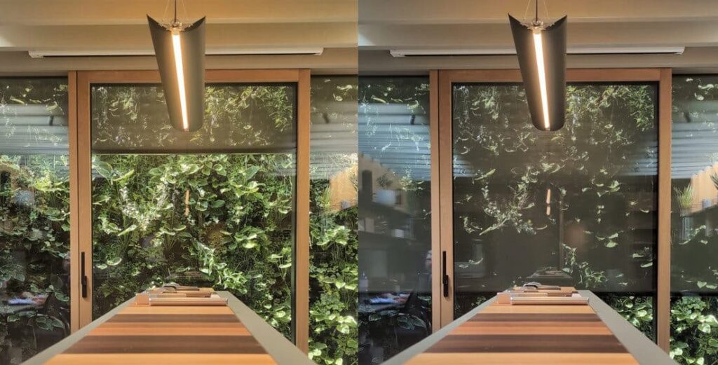 Motorised external shading