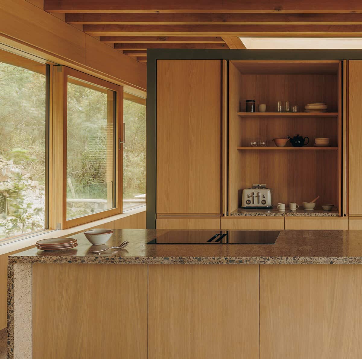 Richard Gaston oak sliding windows