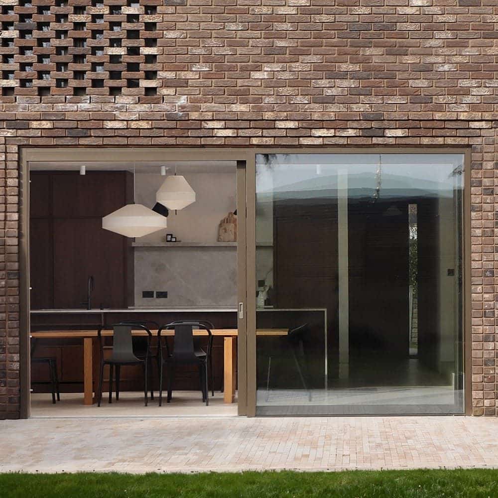 Timber aluminium sliding doors