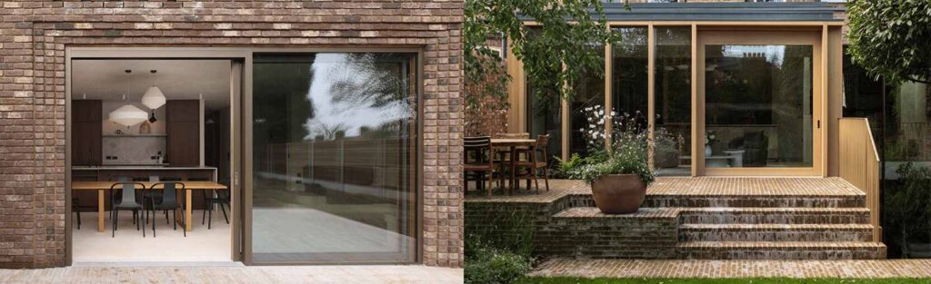 Endurance timber-aluminium windows and Vantage timber window showing different external frame finishes