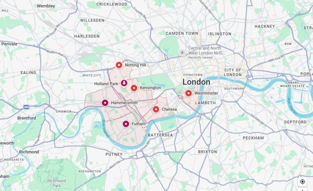 Central and West London